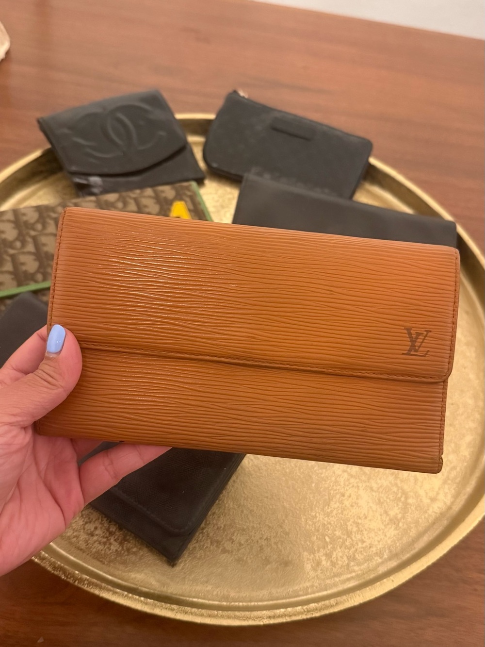 Louis Vuitton Tan Epi Leather Continental Wallet